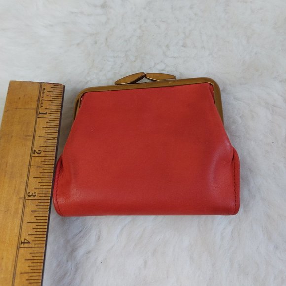 Vintage Lady Buxton Red Leather Clutch Short Wallet Pouch - Picture 12 of 12